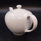 Crate & Barrel Monno Bangladesh White Ceramic Porcelain Teapot with Lid 5.5" Vtg