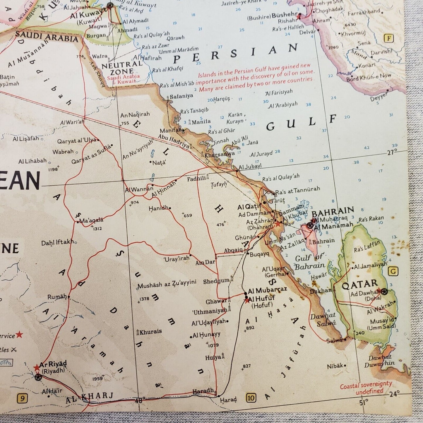 Lands of the Eastern Mediterranean Map National Geographic January 1959