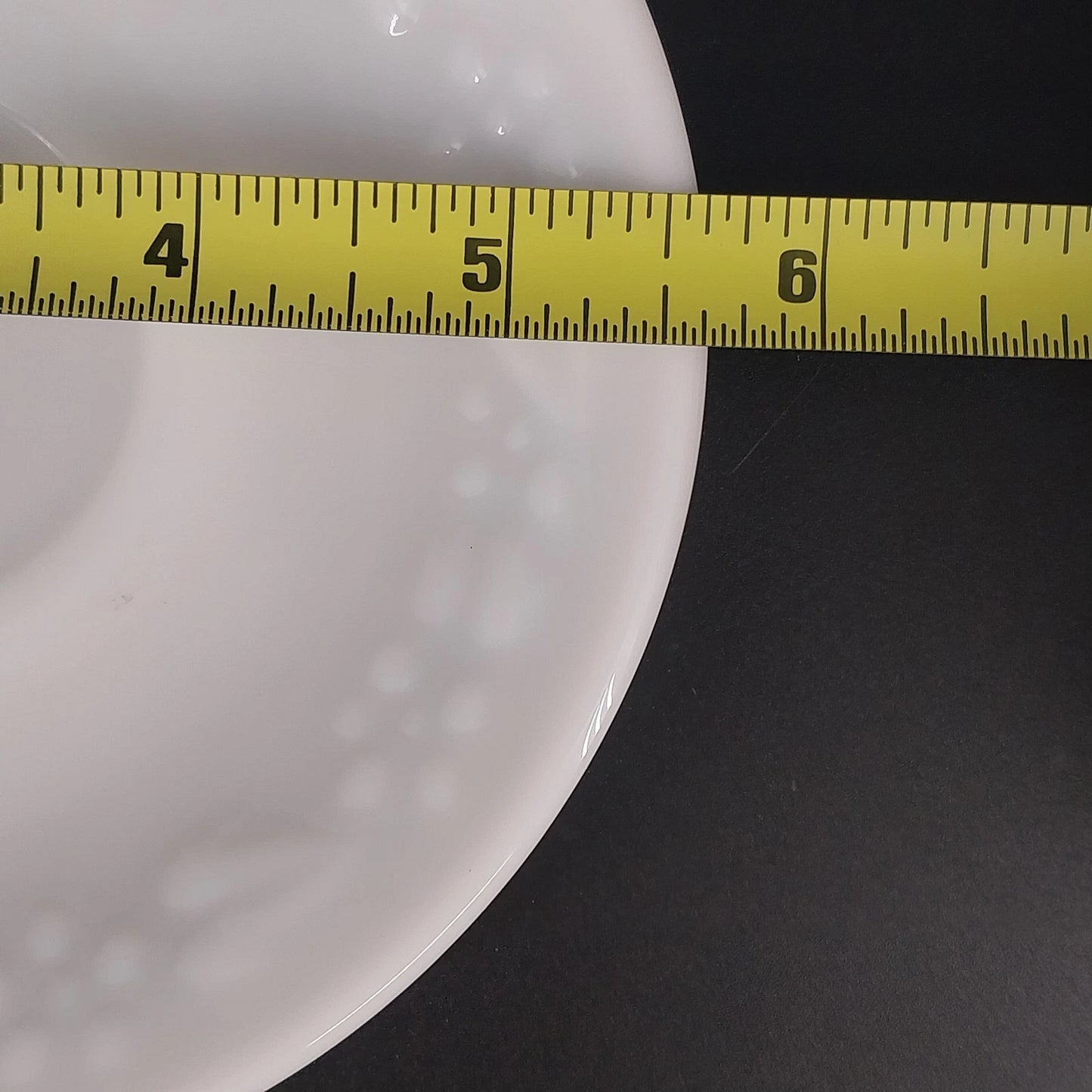 Vintage Hazel Atlas Milk Glass Saucers Grape Floral Set of 2