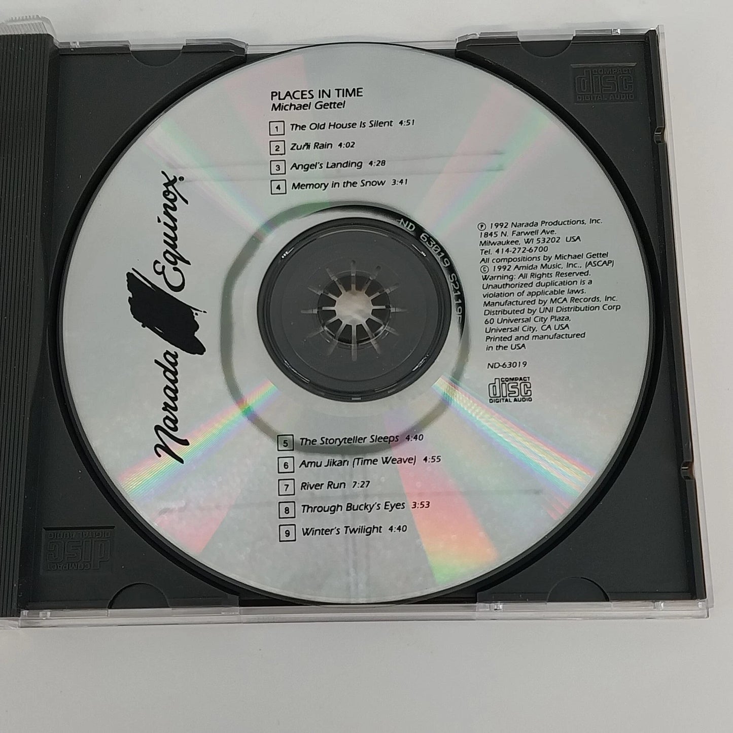 Michael Gettel Places in Time CD 1992 Narada Equinox New Age Instrumental Piano
