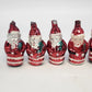 Mercury Glass Santa Christmas Ornaments Lot 7 Figural Mica Glitter Vtg No Caps