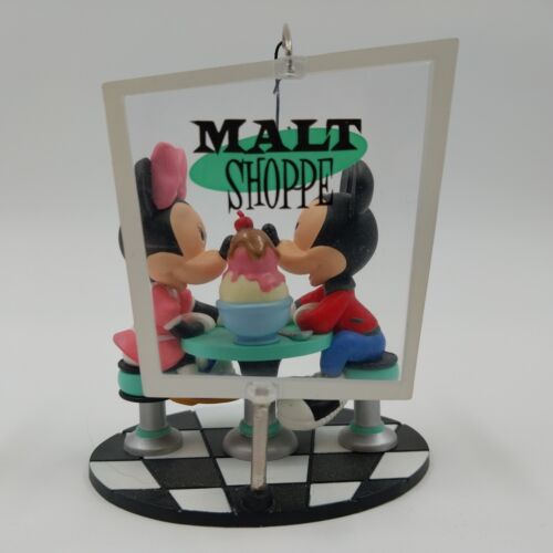 Hallmark Keepsake 2005 Ornament Disney Soda Shop Sweethearts Mickey & Minnie