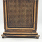 Vintage Gilt Faux Bamboo Caning Plastic Wastebasket Bin 14.5"