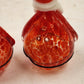 Santa Claus Glass Salt and Pepper Shaker Set Pier 1 Hand Blown 3.5" Holiday Gift