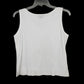 SML Sport White Sleeveless Tank Top Women's Medium Cotton Stretch Made Guatemala