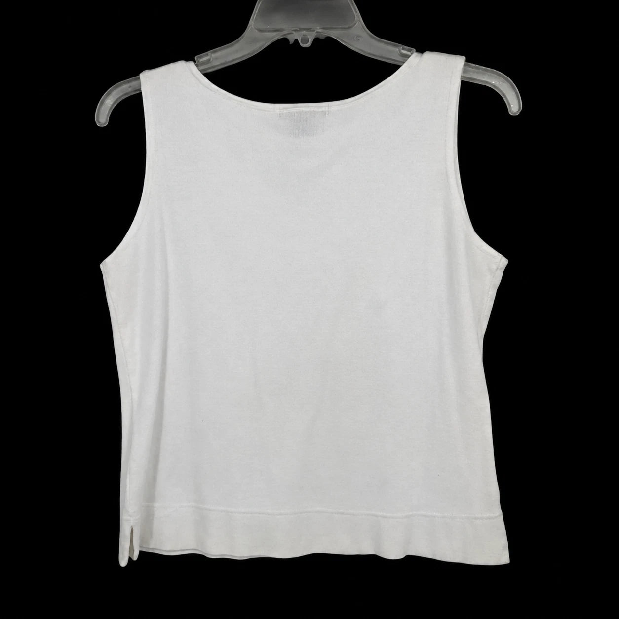 SML Sport White Sleeveless Tank Top Women's Medium Cotton Stretch Made Guatemala