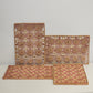 Raffia Ratan Sunburst Placemats Set 4 Boho Woven Orange Red Yellow Table Decor 17.5"