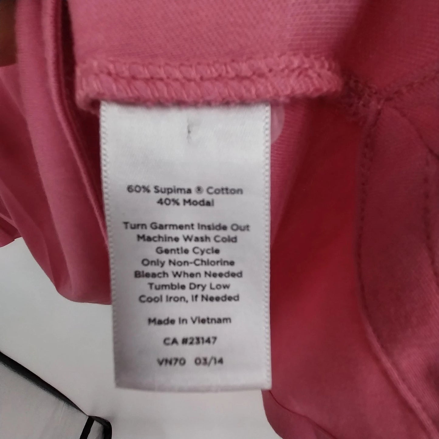 Talbots Pink Tunic Top Women SP 3/4 Sleeve Supima Cotton Modal 21" Crew Neckline