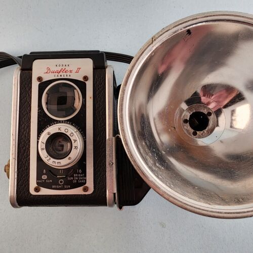 Kodak DuaFlex II Camera Flash Attachment Strap 1940's Shutter Operates Corrosion