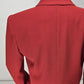 Jones New York Red Blazer 3 Button Closure Size 4 Lined 2 Pockets Poly Fabric