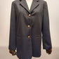 Club Classics Black 3-Button Wool Blazer with Notched Collar Front Pockets Sz 6