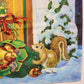 Winter Cottage House Flag Briarwood Lane by Donna Race 28" x 40" Vintage