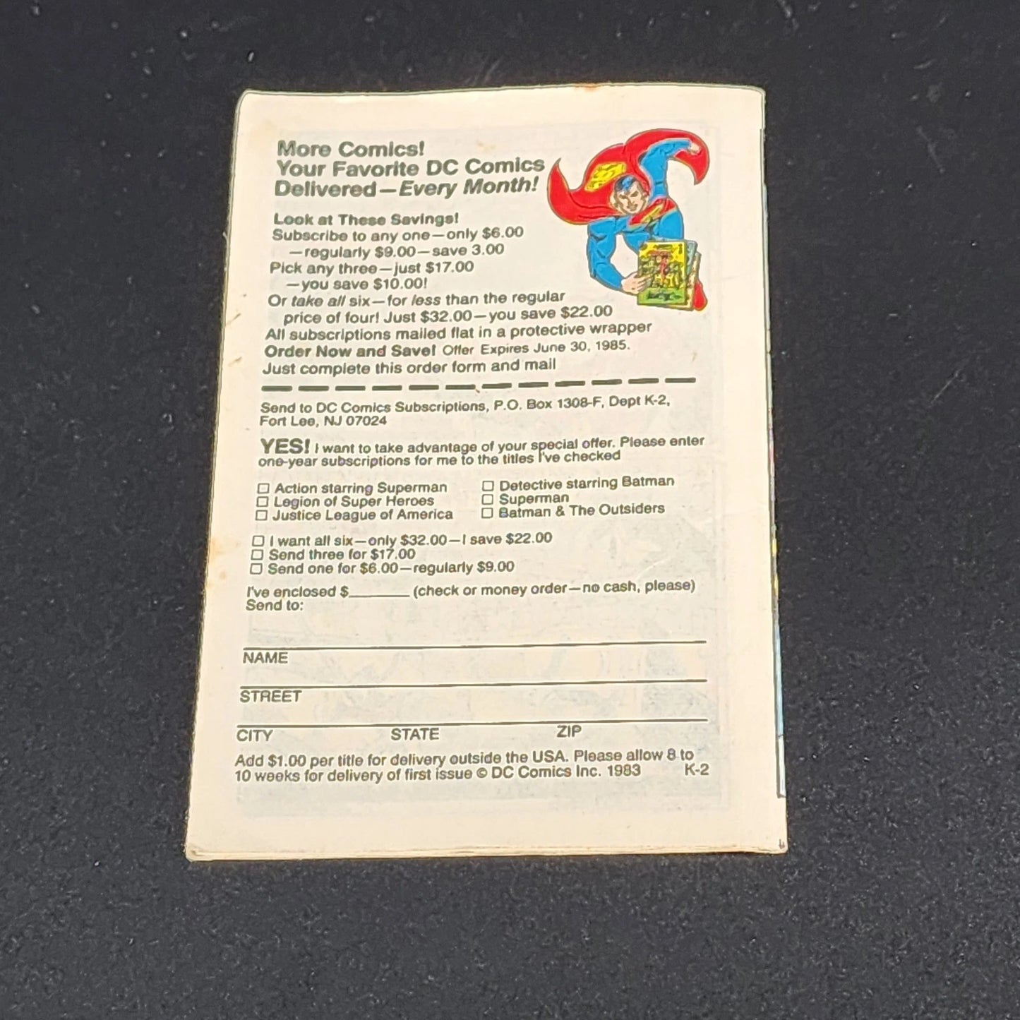 Kenner DC Super Powers Collection Aquaman Mini Comic Book #8 Action Figure 1983