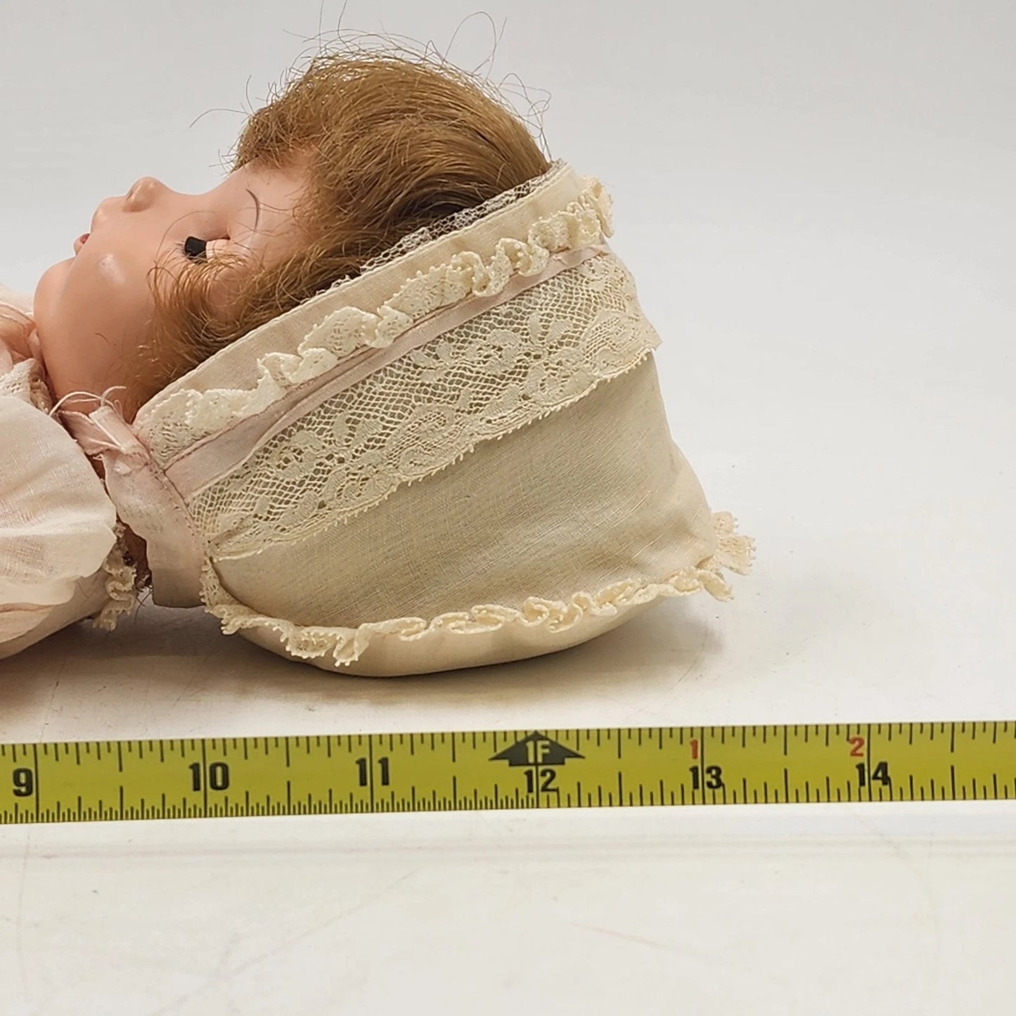 Effanbee My Fair Baby Doll 13" Original Clothes Sleepy Eyes Baby w Bracelet Vtg