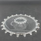 Heisey Lariat Clear Glass Footed Bon Bon Nougat Plate Candy Dish 8.5" Looped Rim