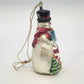 Northlight Snowman Glass Christmas Ornament 5" Hand Painted Gifts Scarf Tree Vtg