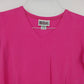 Bill Blass Jeans Women's Small Pink V Neck T Shirt Stretch Cotton Short Sleeve