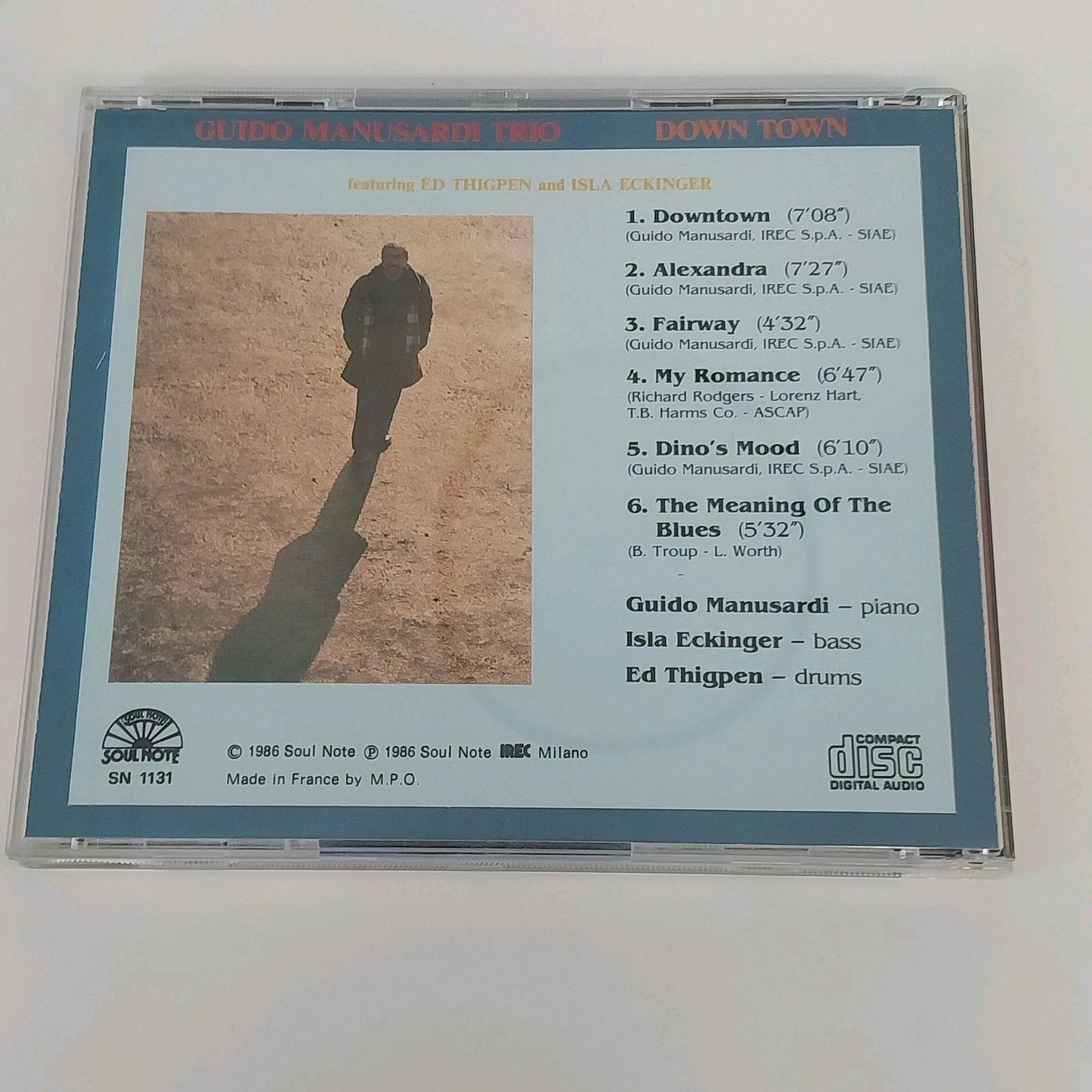 Guido Manusardi Trio Down Town CD Italian Jazz Piano Contemporary Jazz Soul Note