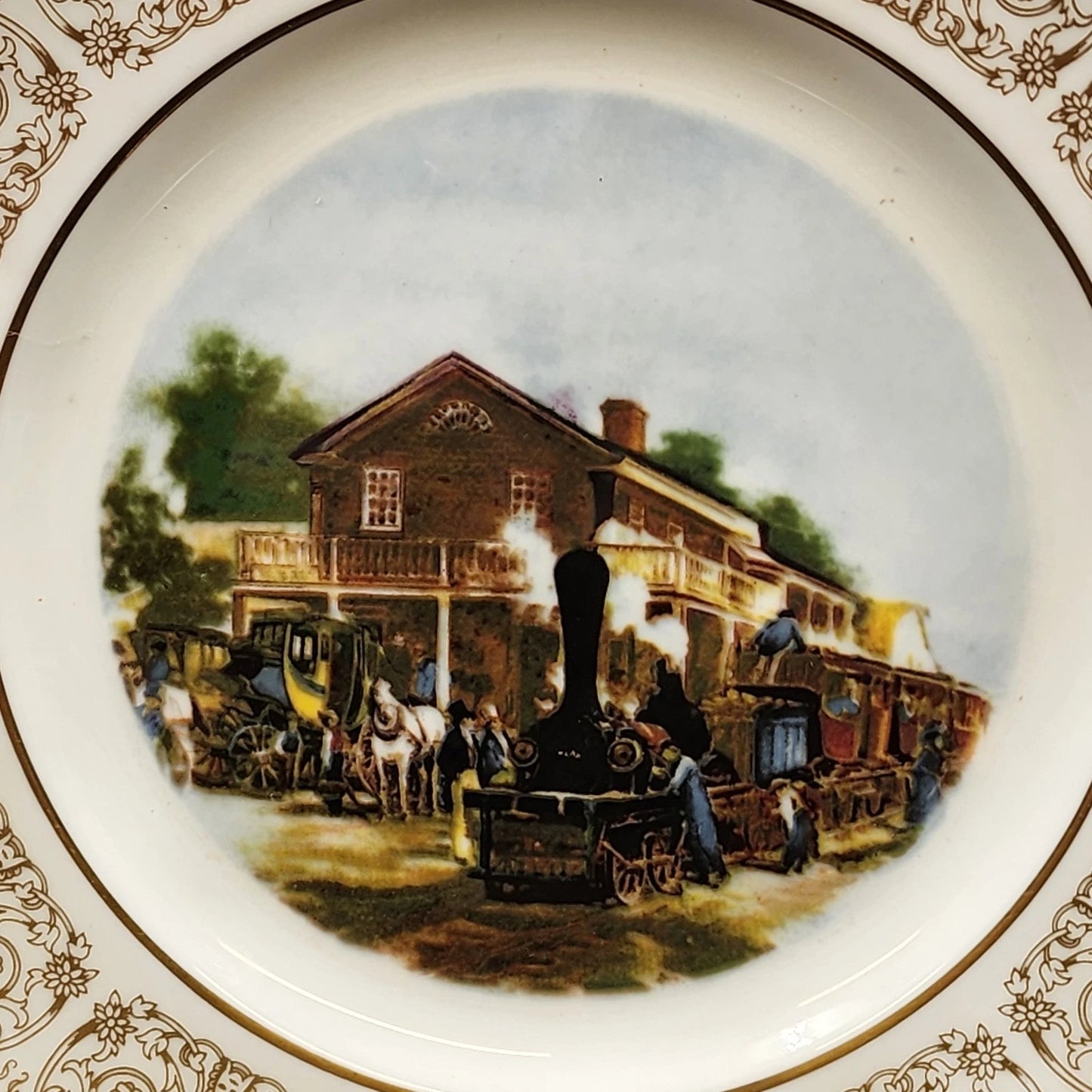 Wittnauer Collectors' Guild Plate DAA14 Childhood of Rapid Transit Bone China