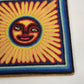Arte Tepehuano Mexican Yarn Painting Sun Face Handcrafted Natural Wood Plaque 4"