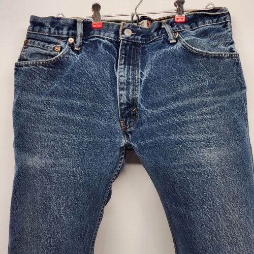 Levi's Jeans Pants Men's Size 36 x 32 Blue Loose Straight Denim 505 Distressed