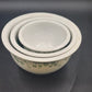 Corelle Callaway Ivy 3pc Mixing Bowl Set 1-2-3 Qt Nesting Heavy Stoneware