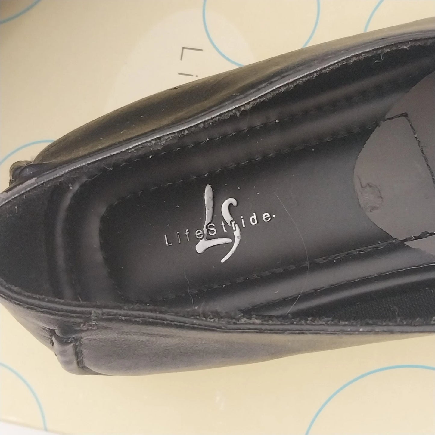LifeStride Duke Black Wide Slip On Loafers Womens 8W Comfort