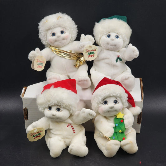 4 Dreamsicles Angel Hugs Plush 9" Beanbags with Candy Holly Stargazer and Dawn