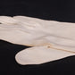 Women's White Formal Dress Gloves Eyelet Scalloped Cuffs Tea Length Vintage