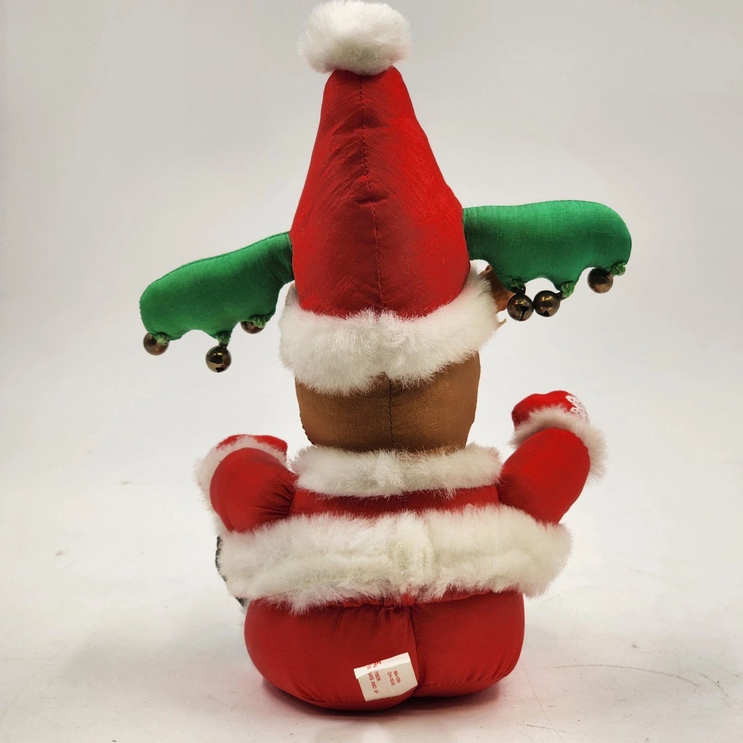 Trendmasters Reindeer Plush Santa Outfit 13" Christmas Jingle Bell Antlers 1993