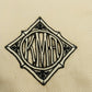 Rhodes & Brousse Paris Beige Scarf 13"x54" Silk Blend Fringe KMA Monogram VTG