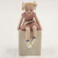 Rare Lenox Girl Twin Figurine – Vintage 4" Sitting Girl in Pink Dress with White Bows