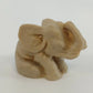 Hecho En Mexico Alabaster Elephant Figurine Stone Carving 2" Gray