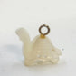 Mother of Pearl Turtle Charm White Shell Gold Tone Jump Ring Pendant Jewelry