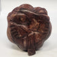 Hand Carved Wood Weeping Buddha Orang Malu Rustic Figurine 4" Meditation Pose