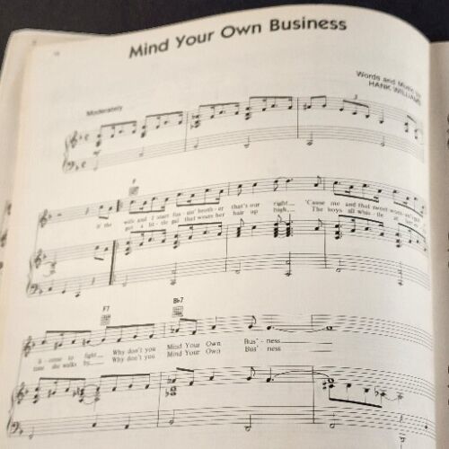 The Best of Hank Williams Song Book for Piano Vocal Guitar Vintage 1982 Chappell