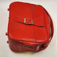 Amelia Earhart Travel Shoulder Bag Red Carry-On Luggage Footed 17" Vintage USA