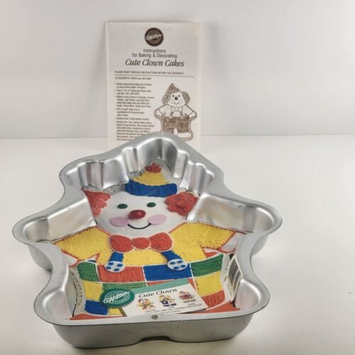 Wilton Baking Clown Cake Pan Cute Instructions Aluminum Instruction 1993 Vintage