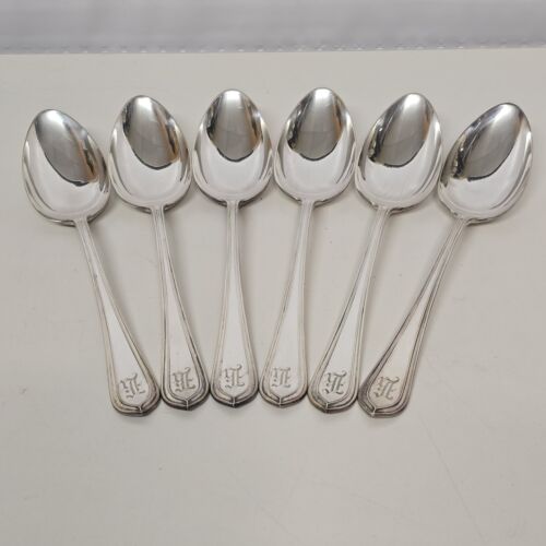 6 Gorham Elmwood EP Pat 1915 Roslyn Pattern Serve Tablespoon Silverplate Antique