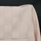 Rose Pink Tablecloth w Square Striped Windowpane Design Overlock Hem 51" Square