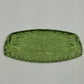 Hazel Atlas Avocado Green Oblong Relish Dish with Prescut Star Motif – 9.5 × 4.5″