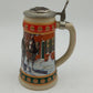 Budweiser Holiday Stein Hometown Holiday Ceramarte Clydesdales Vtg Mug Cup 1993