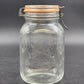 Bocal Le Parfait Wire Bail Canning Jar Super Glass Canister 1 Liter 8.5" Vintage