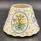 Ceramic Candle Large Jar 4.75" Shade Pastels Blue Pink Yellow Flowers Decor PAC