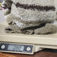 Cato Women Large Striped Turtleneck Sweater Brown White Chunky Knit Pullover