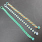 Lot of 3 Seed Beaded Bracelets Daisy Floral Turquoise & Multicolor Pattern 7 in