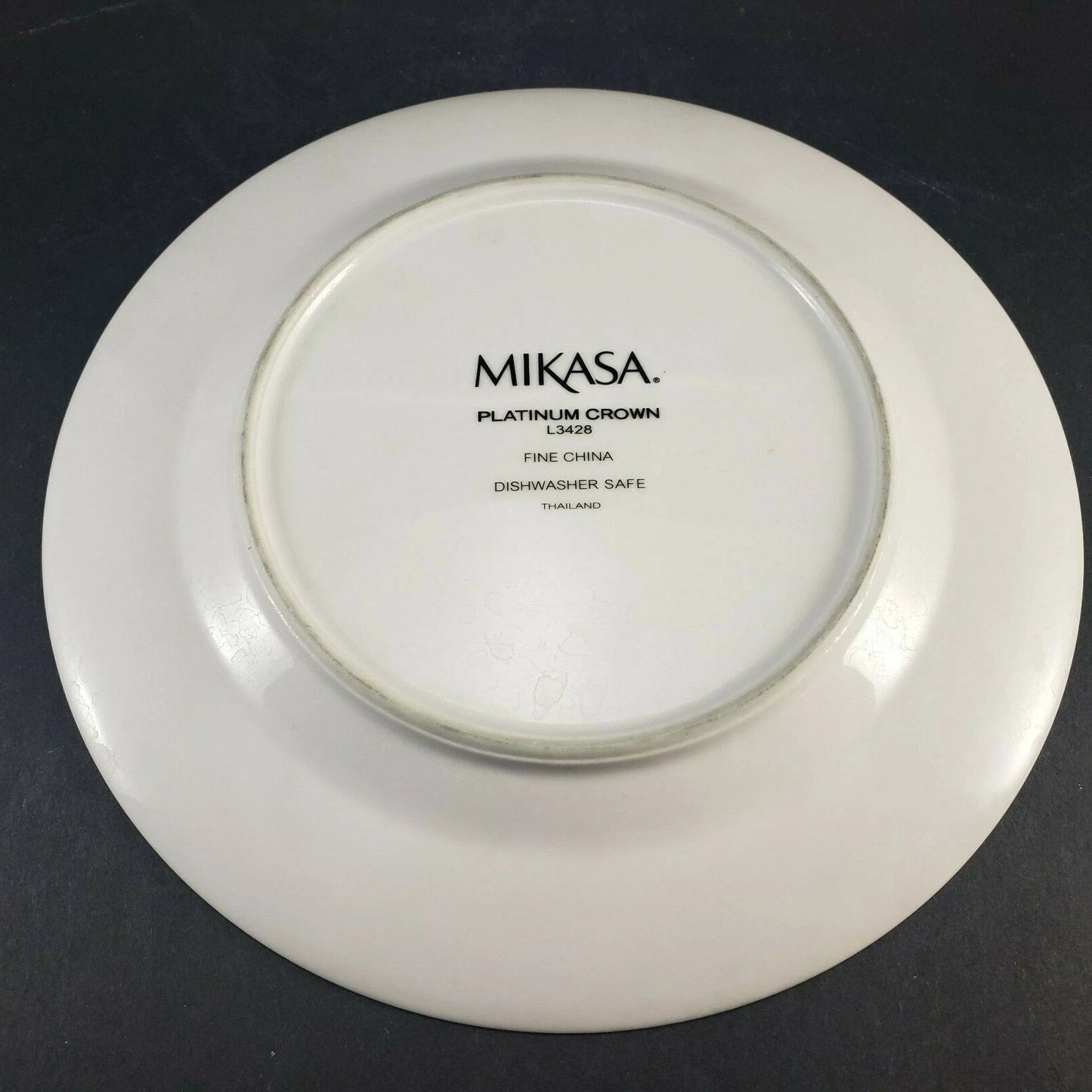 Mikasa Platinum Crown Bread Plate L3428 Fine China 8.25" Silver Trim Vintage
