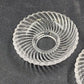 2 Cast Lead Crystal Babiche Candle Cup 3" Chandelier Light Lamp Parts