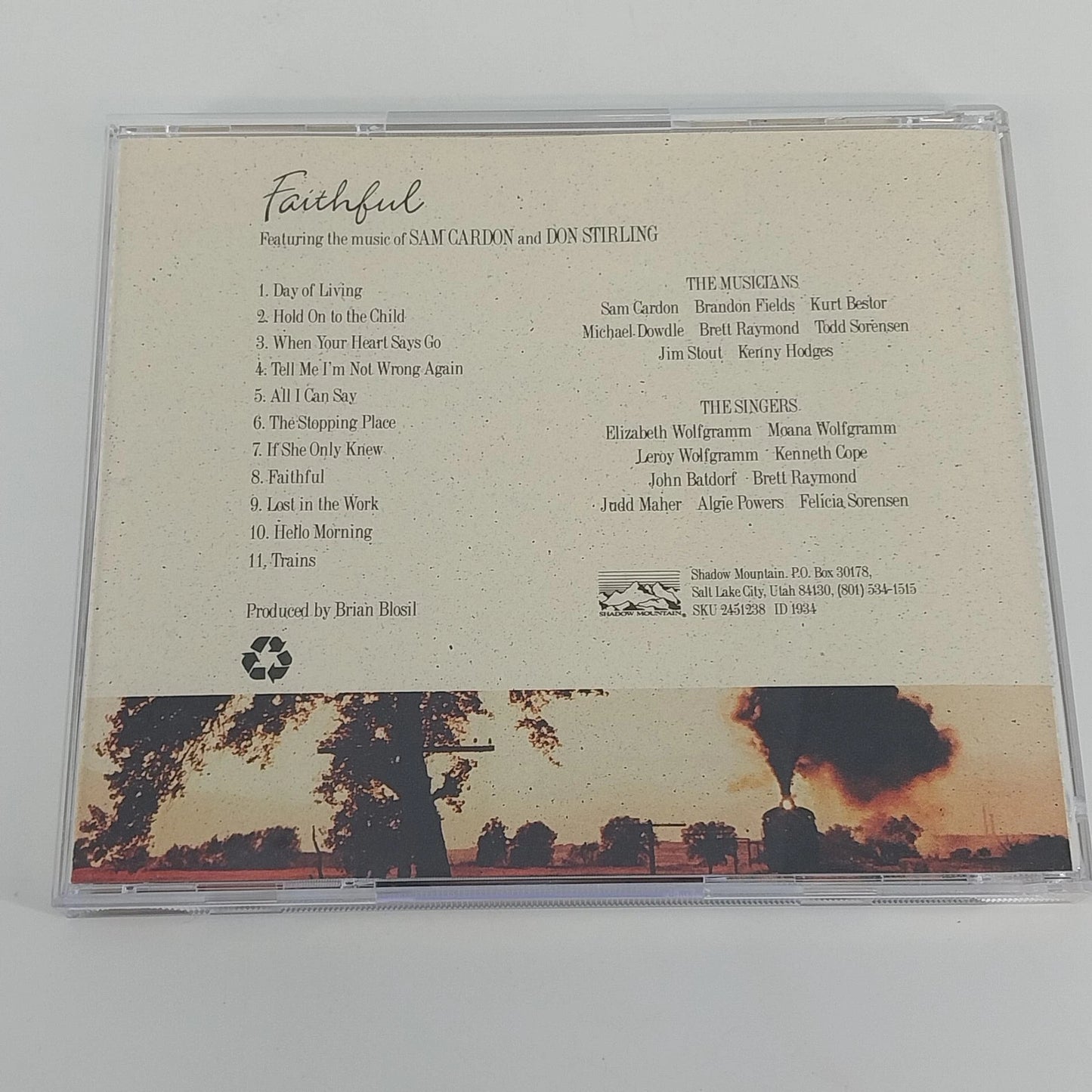 Sam Cardon & Don Stirling Faithful CD 1994 Shadow Mountain Christian Inspiration