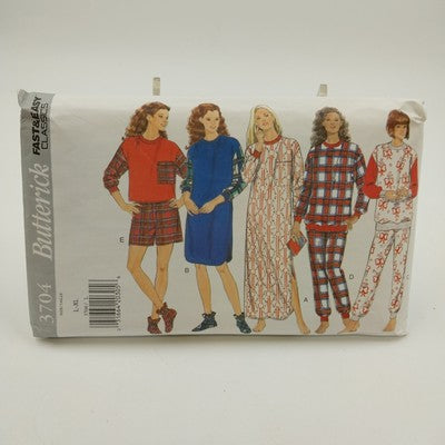 Butterick 3704 Vtg Sewing Pattern Uncut 1994 Miss Pajama Nightshirt Booties L-XL